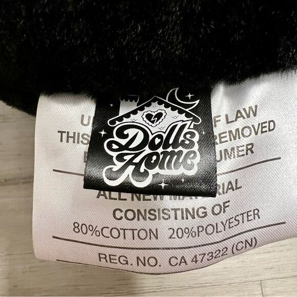 NWOT dolls kill home black cat plush pillow rare - Picture 7 of 9